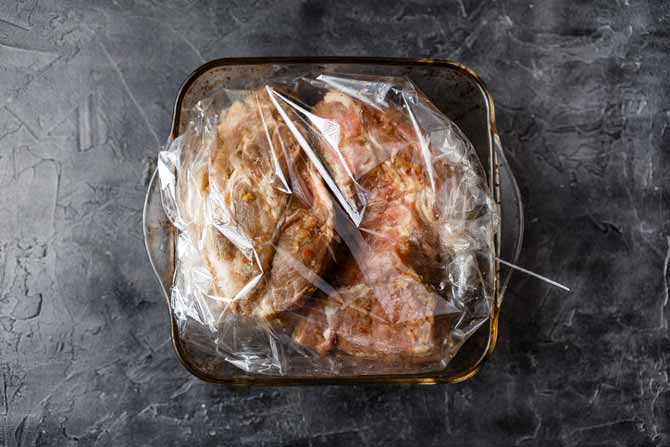 pork shoulder in brining bag