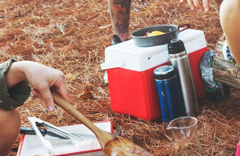 storage for camping trip
