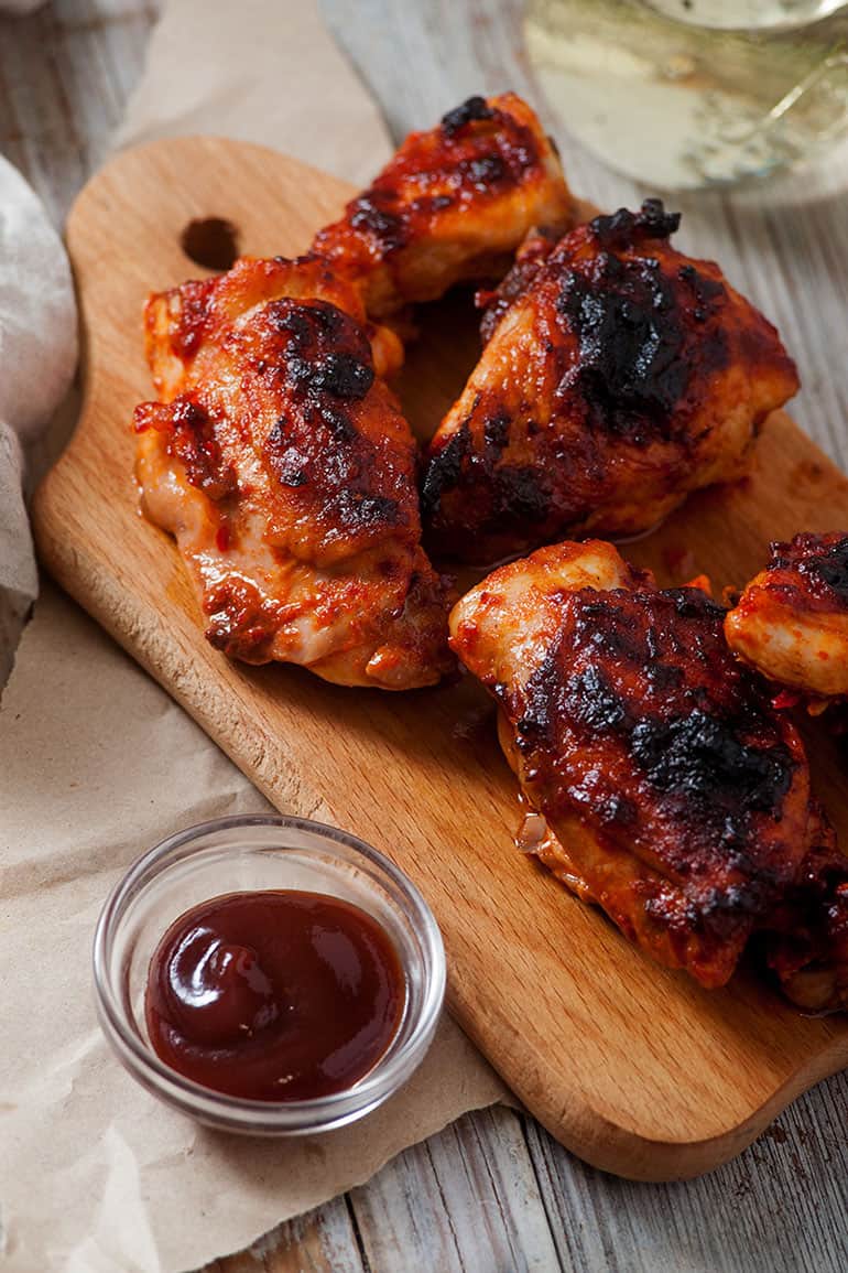 Grilled BBQ Chicken Thighs