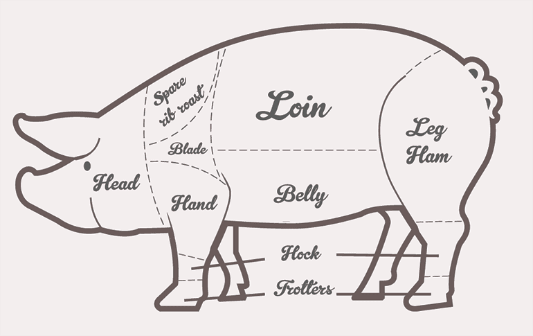 Pork Cuts Diagram Printable