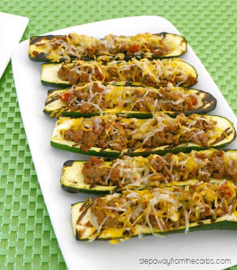 Grilled Zucchini Boats with Beef