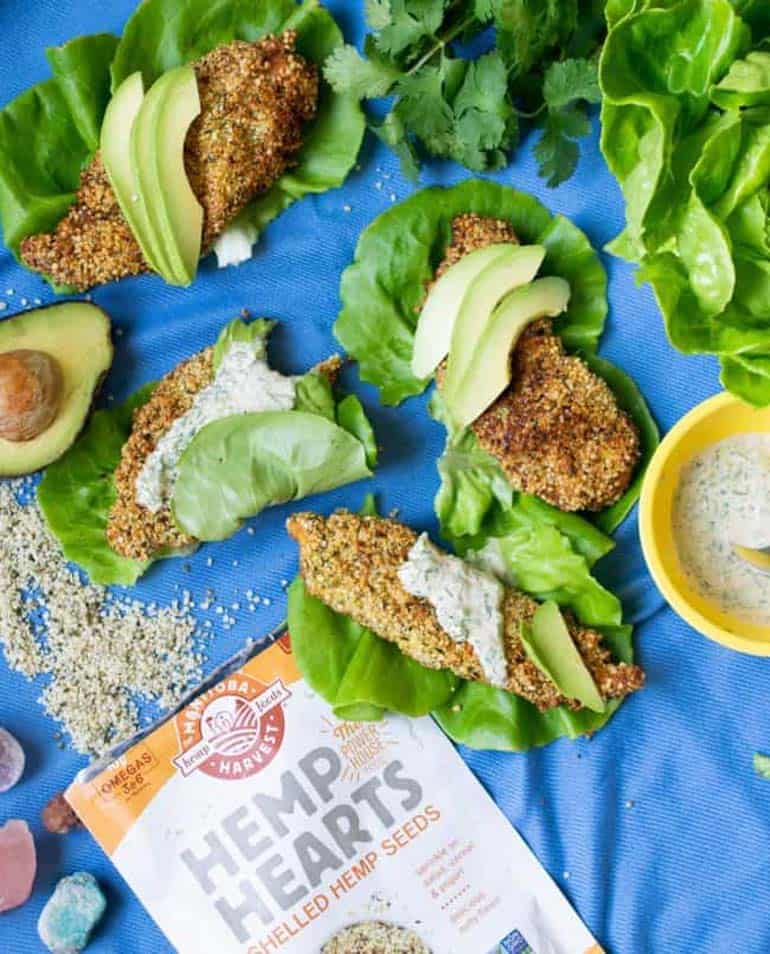 Crispy Hemp Seed Crusted Chicken Strips