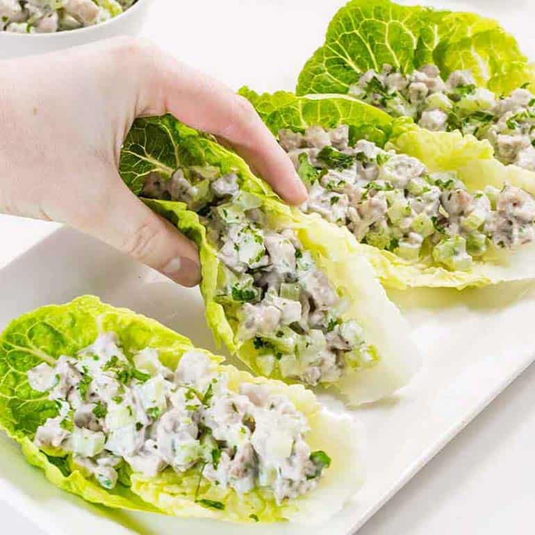 Keto Chicken Salad Lettuce Wraps