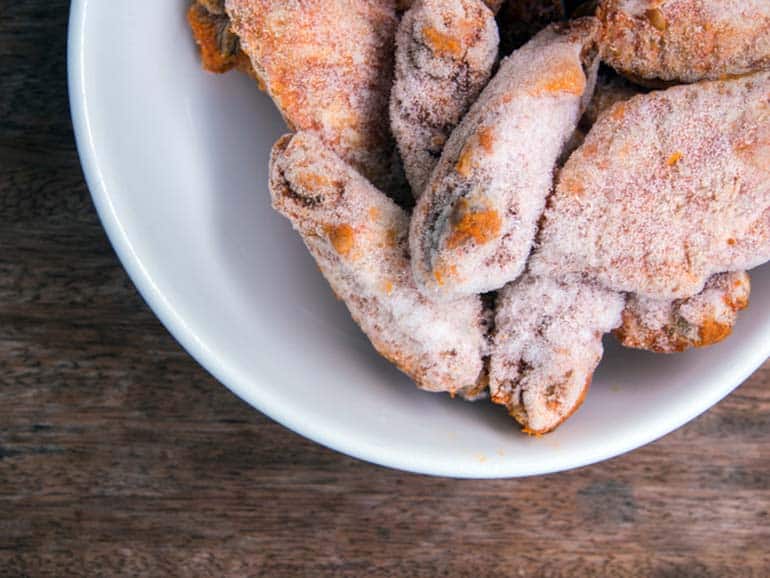 frozen chicken wings ready to thaw