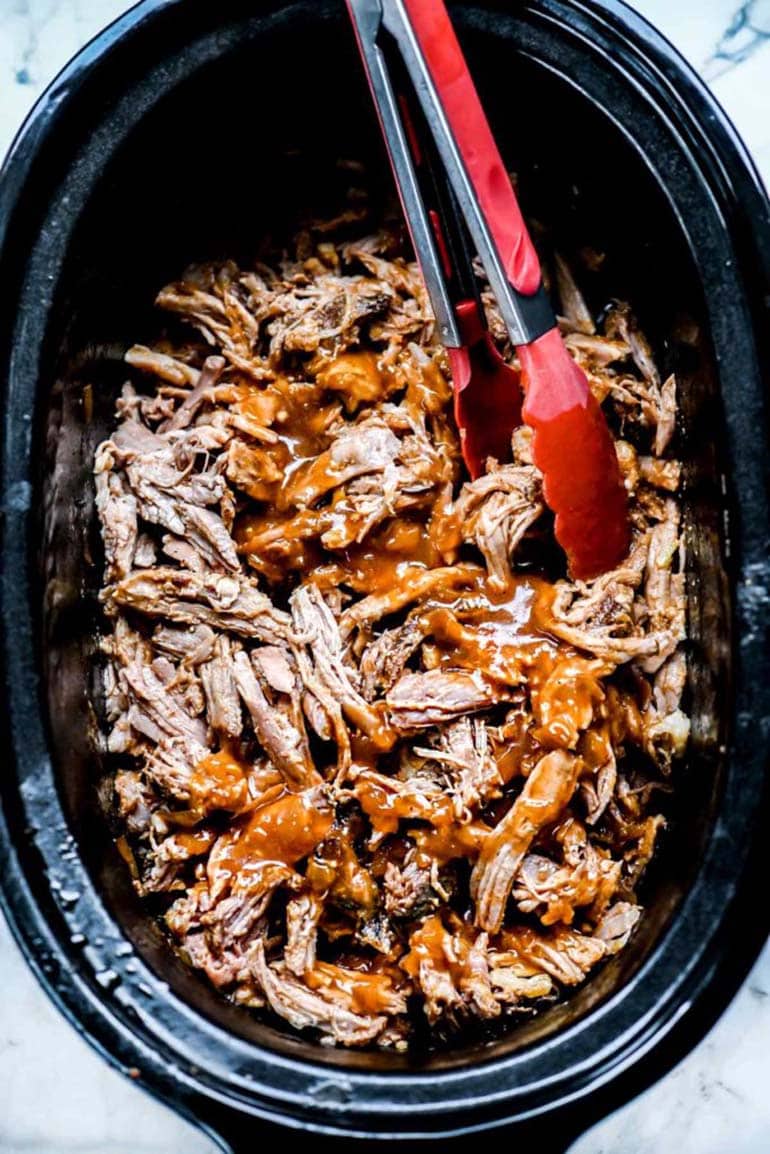Slow Cooker Pulled Pork foodiecrush 2