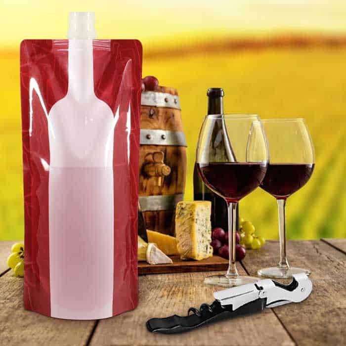 Foldable leak-proof wine bag