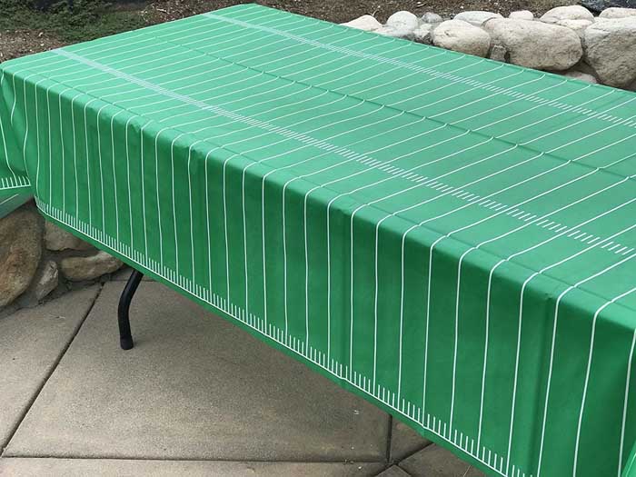 Football field tablecloth