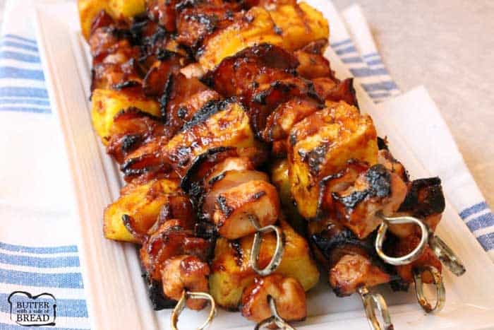 Grilled BBQ Chicken with Bacon Pineapple