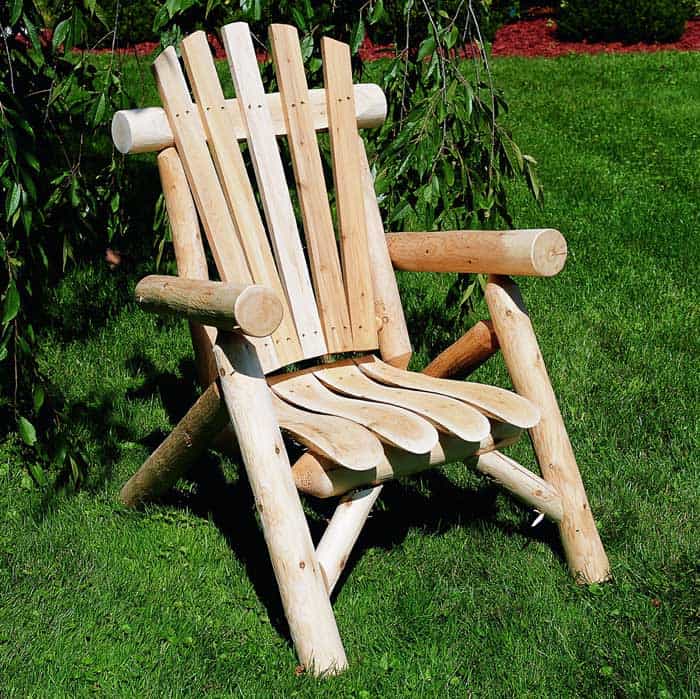Lakeland Mills Cedar Log Lounge Chair