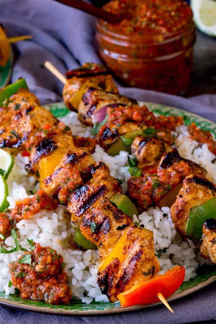 Mexican Chicken Kebabs