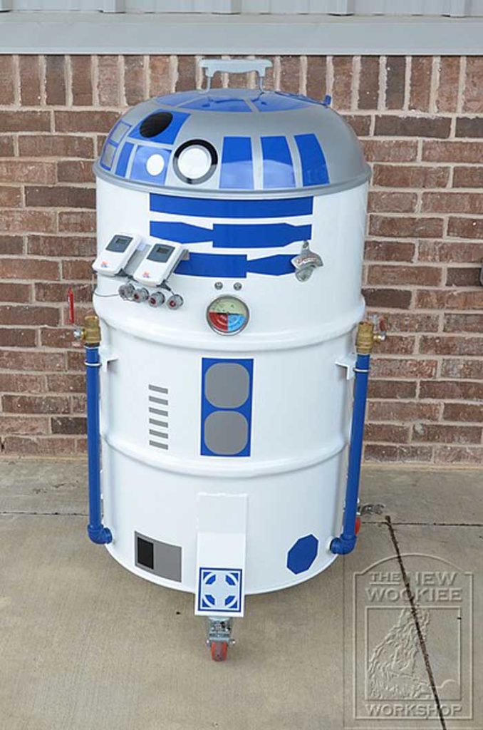 R2-D2 BBQ Drum Smoker Grill