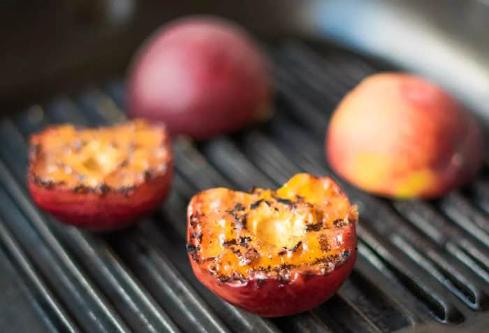 Grilled peaches