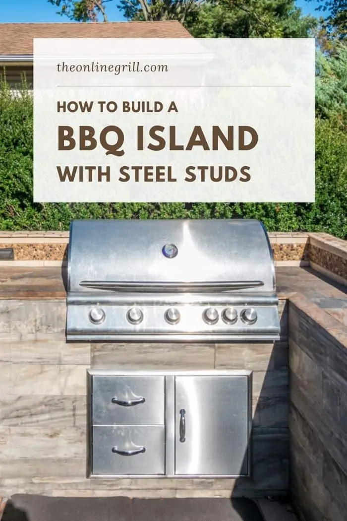 how to build a bbq island with steel studs