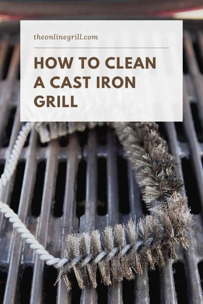 how to clean a cast iron grill
