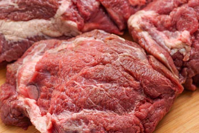 raw beef cheek collagen fat