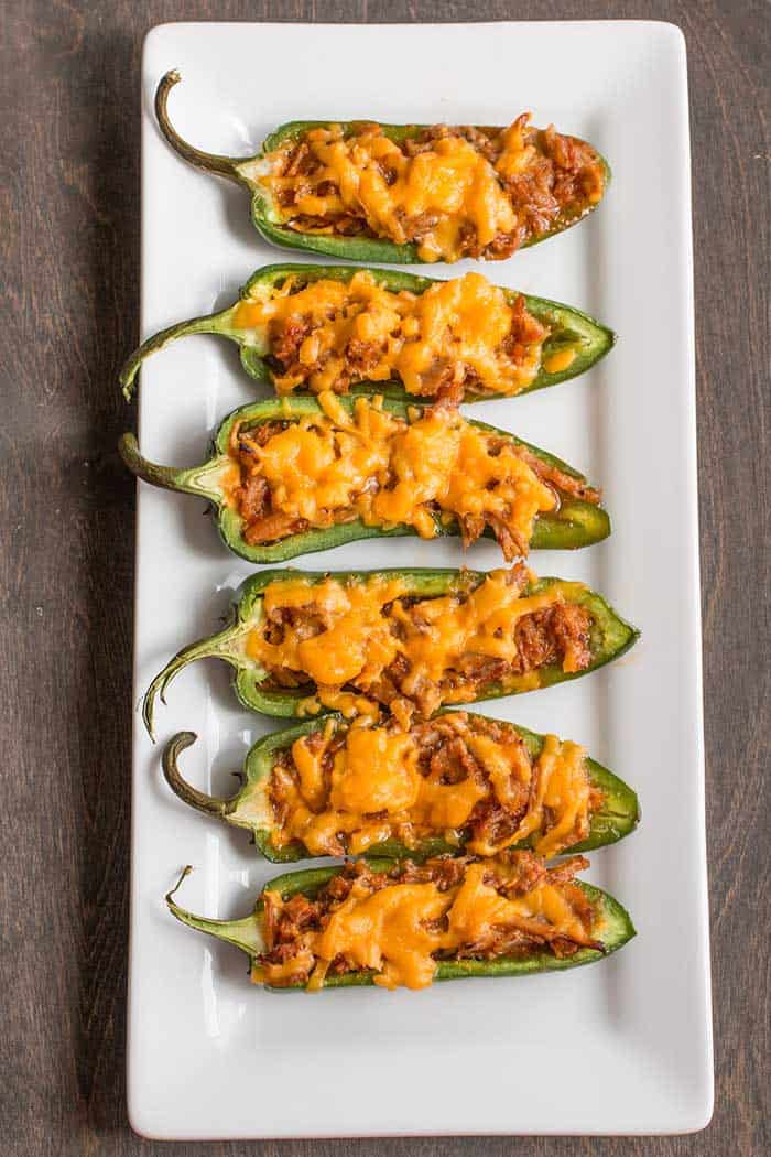 Pulled Pork Sriracha Jalapeño Poppers