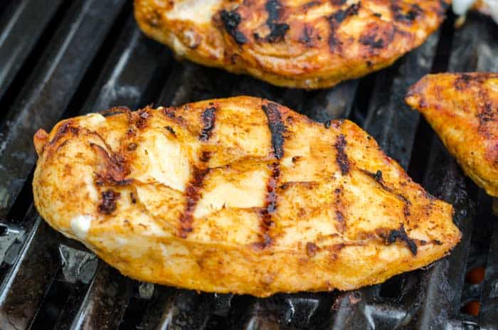 chicken breast with bbq grill sear marks