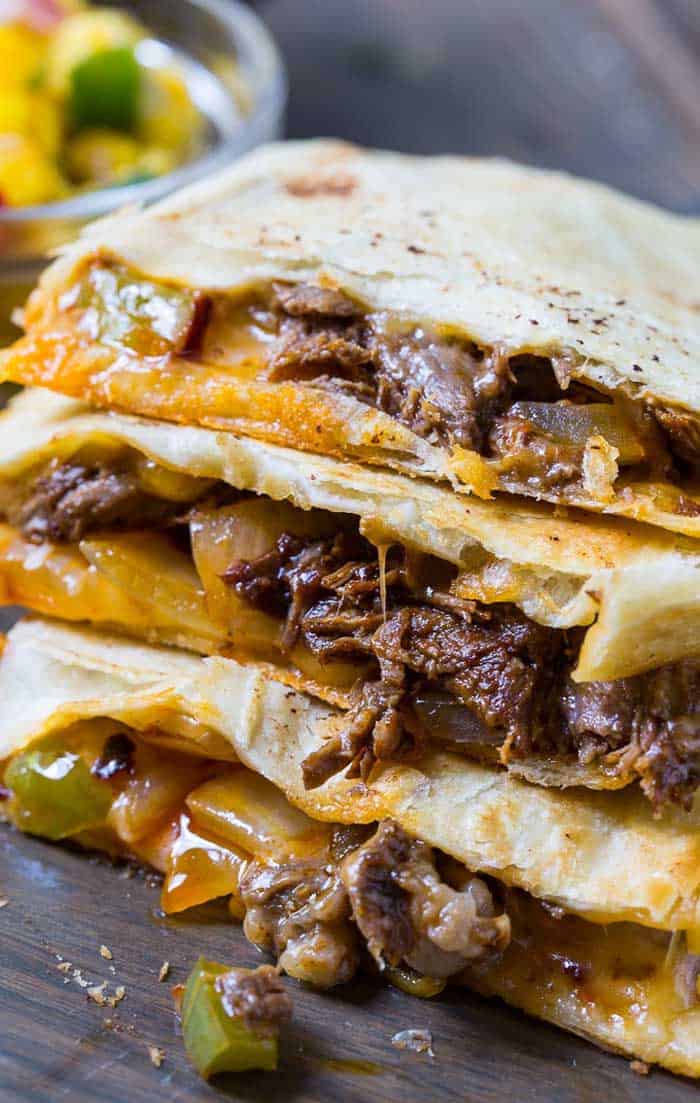 Spicy Brisket Quesadillas