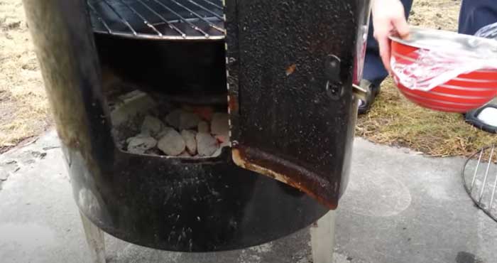 smoker charcoal deposit