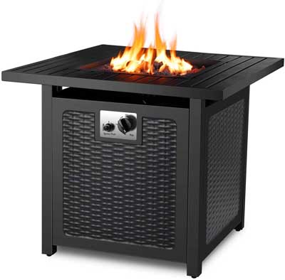 FIXKIT 30 Inch Propane Fire Pit Table
