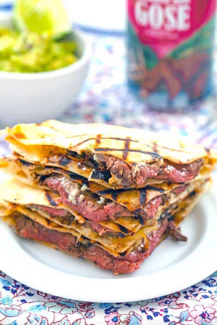 Flank Steak Quesadillas with Gorgonzola