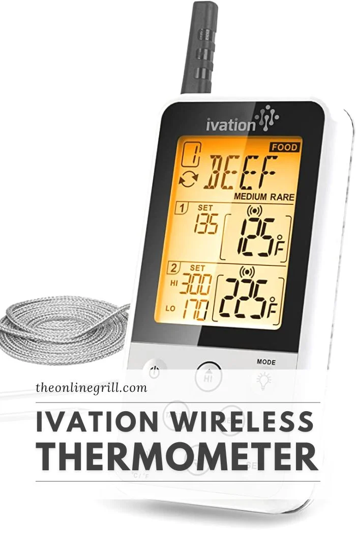  Ivation Long Range Wireless Thermometer - Remote BBQ