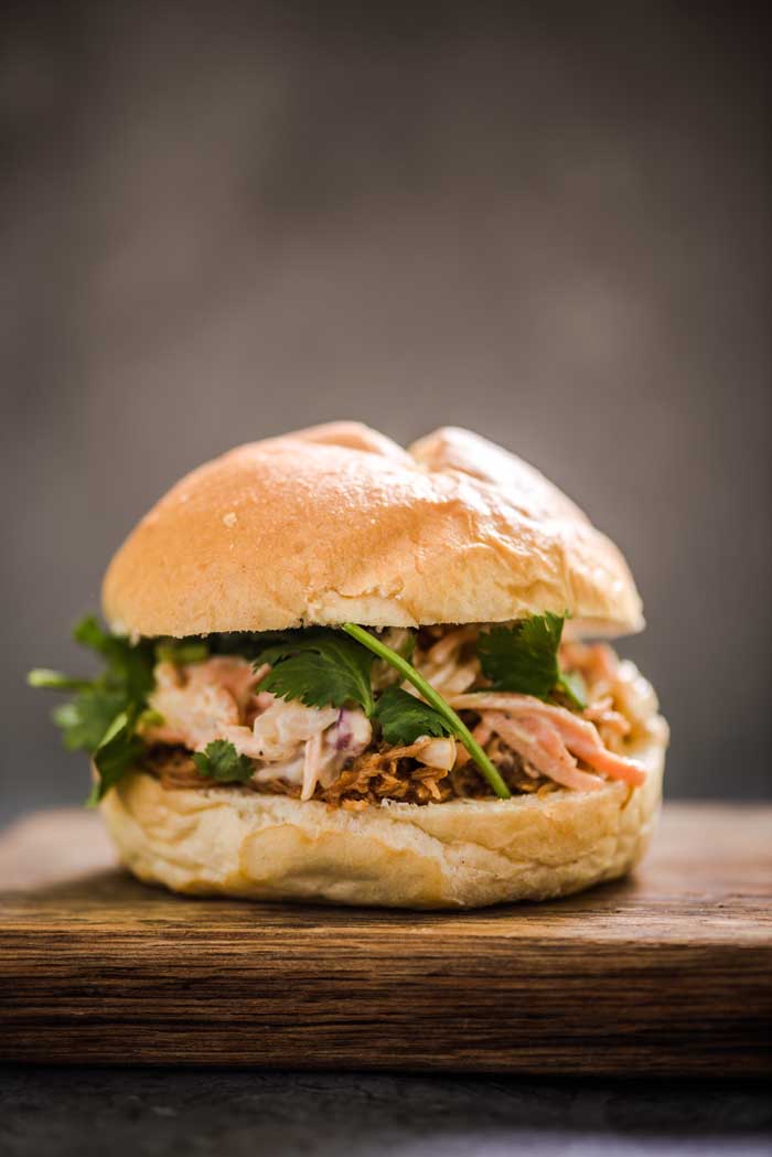 BBQ pulled pork sandwich