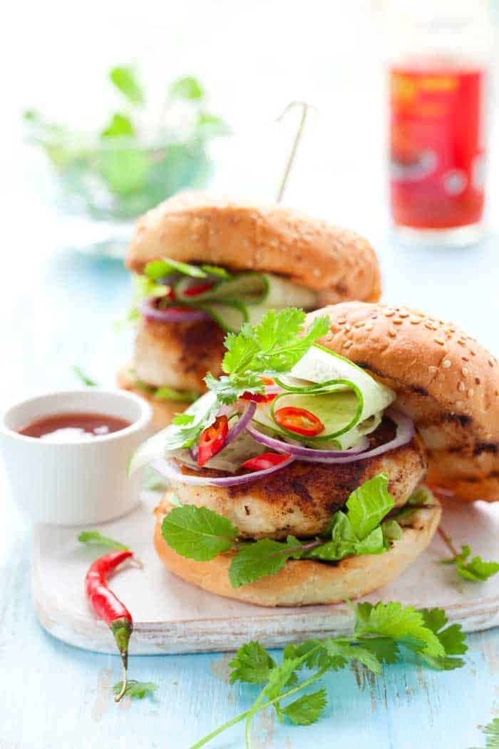 Grilled Chicken Sandwich with Spicy Sauce