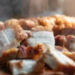 barbecue grilled pork crackling