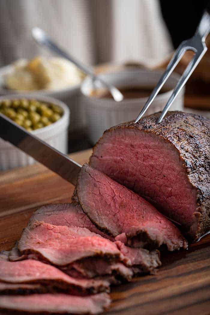 Smoked Bottom Round Roast Barbecue Beef Dry Brine Wood