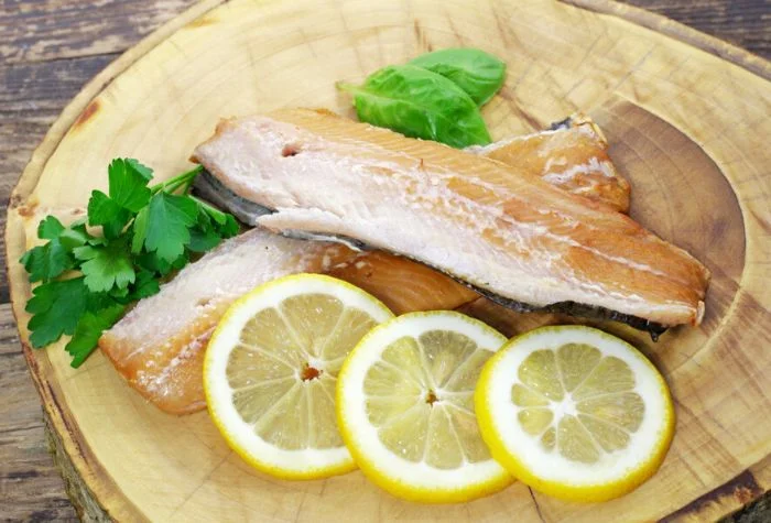 barbecue smoked herring fillets