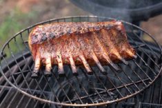 barbecue smoked lamb rack