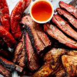 barbecue smoked meat platter