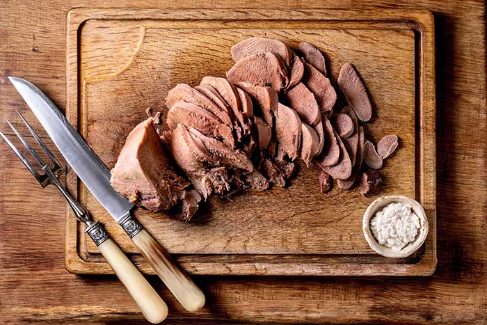 wooden butcher's block for barbecue smoking