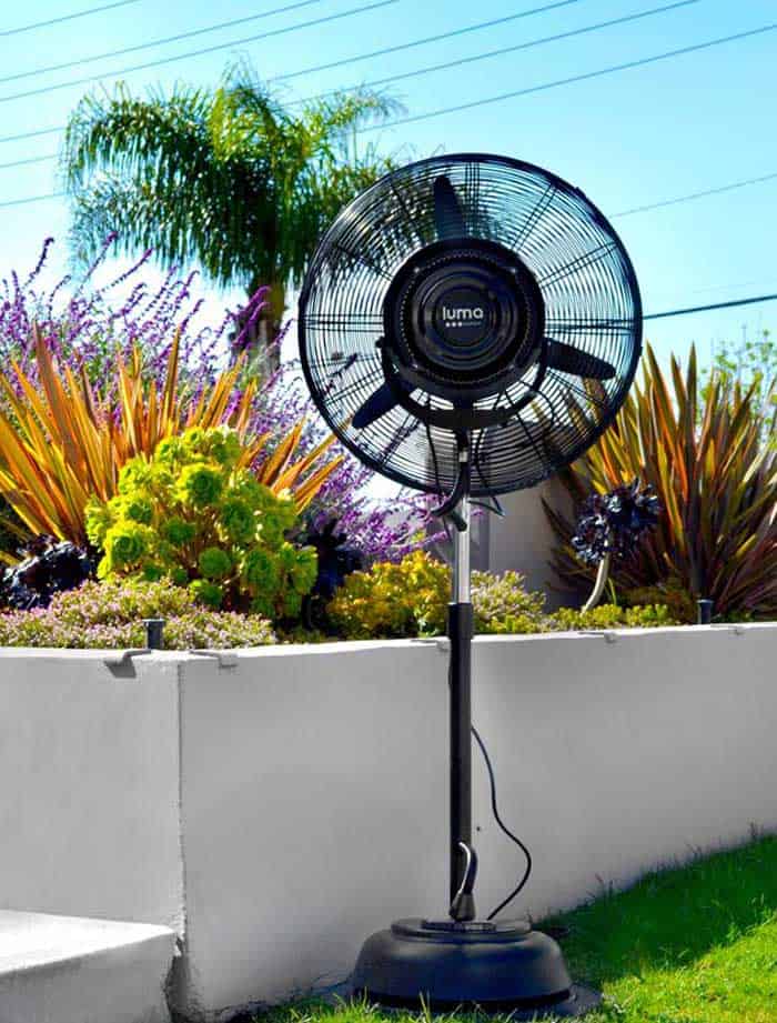 Connects to Any Outdoor Fan! Portable Updated Fan Misting Kit for a Cool Patio Breeze Easy On The Wallet Turns Heat Down by 20 Degrees Leak Blocker Added 