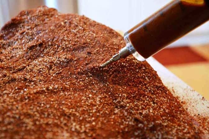 injecting brisket with marinade