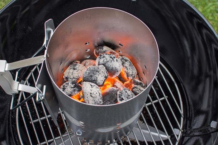 charcoal chimney starter coal embers
