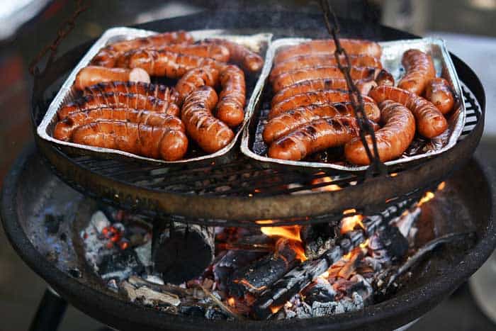 Grilled Smoked Sausage - Out Grilling