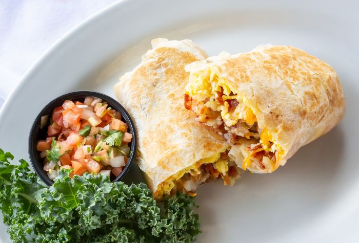 griddle chorizo egg breakfast burrito