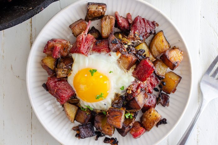 grilled corned beef hash