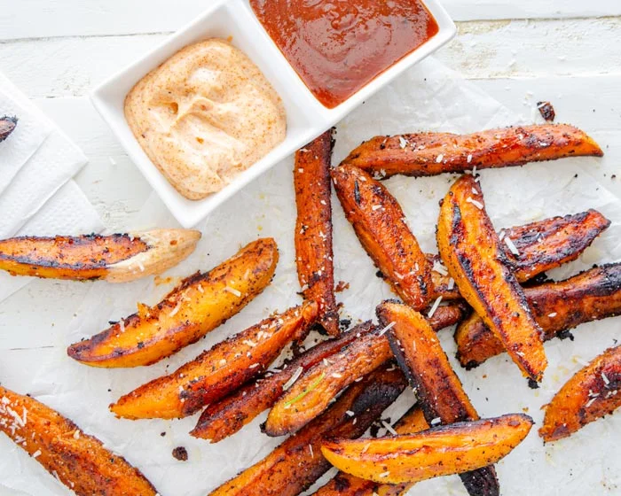 grilled sweet potato fries