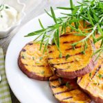 grilled sweet potato slices