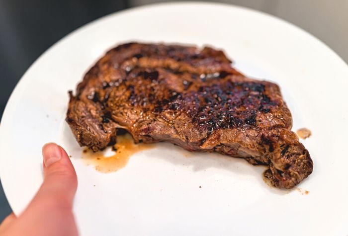 grilled tough steak