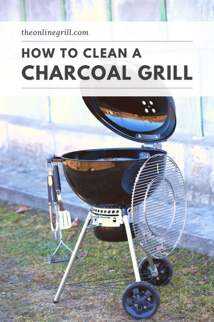 how to clean charcoal grill