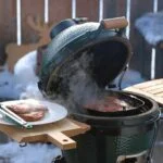 kamado winter grilling