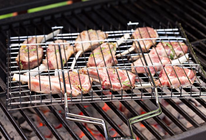 lamb chops charcoal grill grates