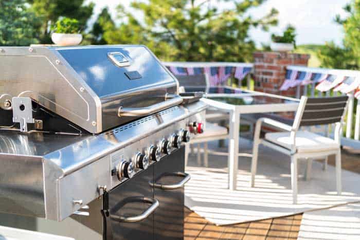 best propane gas grill on patio deck