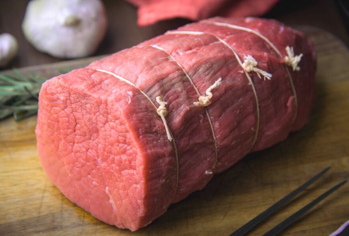 raw beef eye of round roast