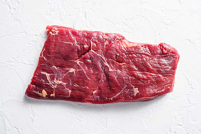 raw beef flank steak