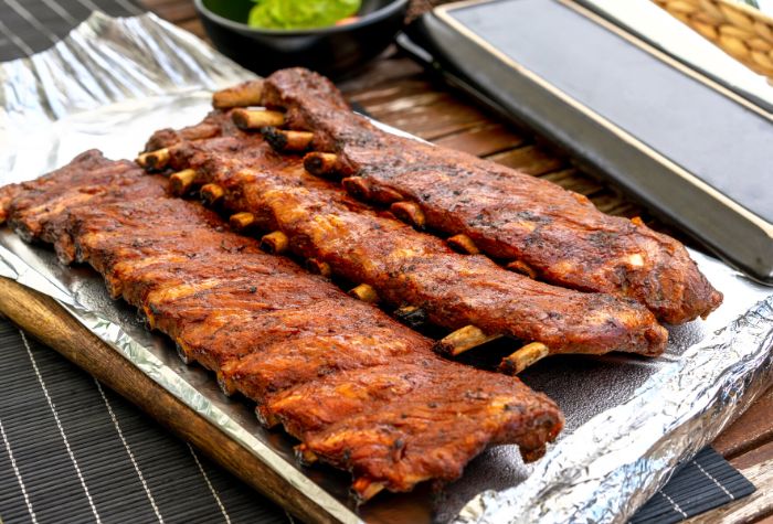 resting pork ribs